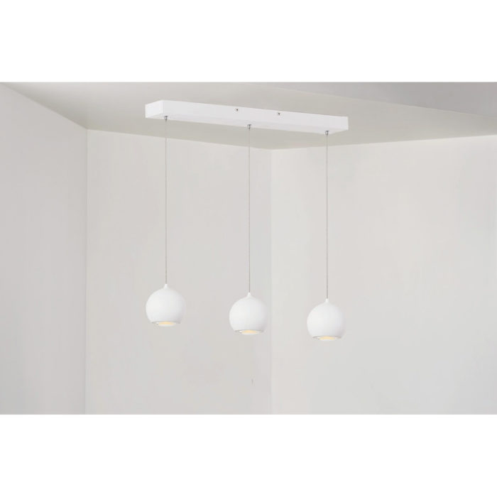 Hanglamp wit 3-lichts balk "Denver" LED dimbaar 3x7W