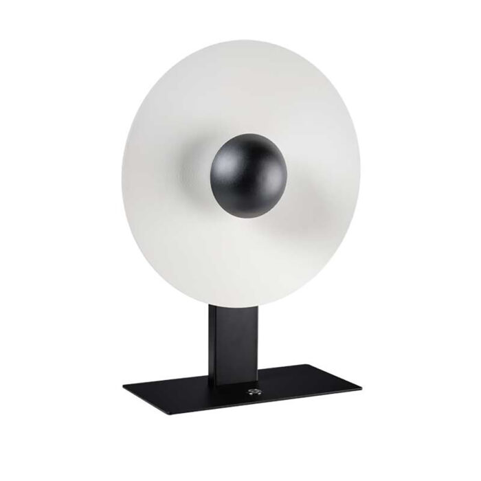 Retro tafellamp Sunn -zwart en wit -lengte 26 cm -Expo Trading Holland