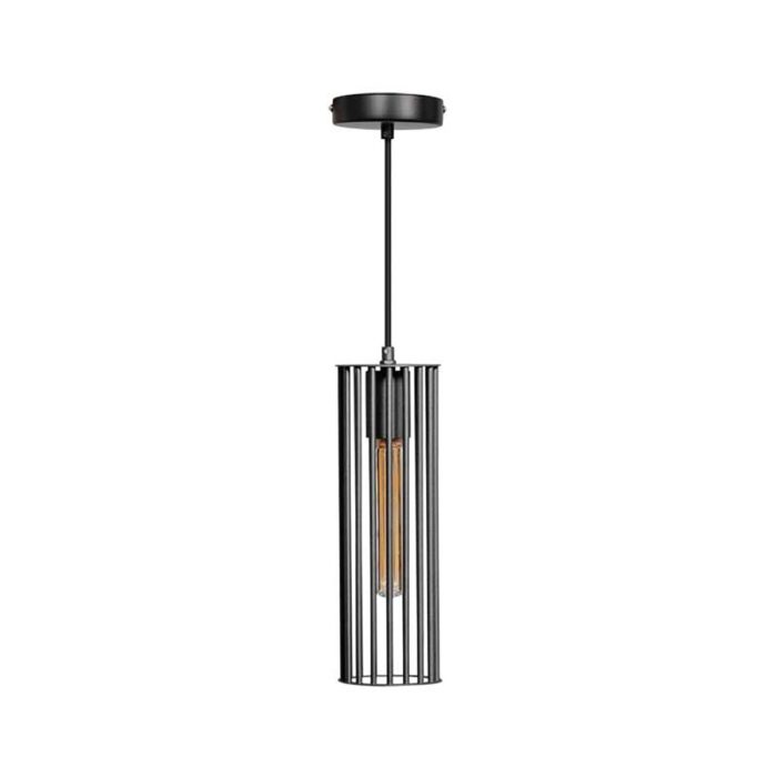 Hanglamp Birdy 1-lichts zwart -industrieel 60W -hoogte 45 cm -Expo Trading Holland - ETH