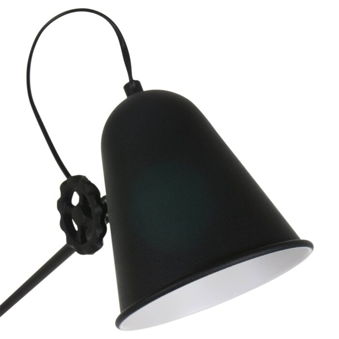 industriële vloerlamp 1-lichts zwart metaal ANNE LIGHTING - 1325ZW - Vloerlamp - Anne Lighting - Dolphin - Retro - Industrieel - Zwart