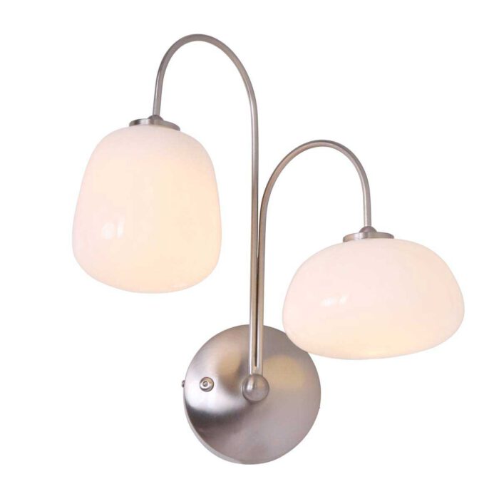 Wandlamp 2-lichts G9 LED STEINHAUER - 1444ST - Wandlamp- Steinhauer- Bollique LED- Modern - Landelijk- Staal  - Metaal Glas