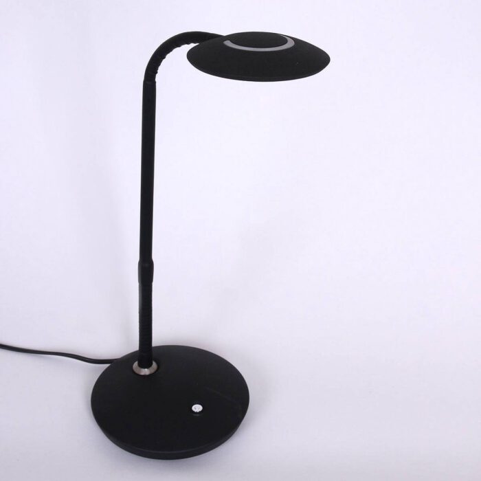 Tafellamp - bureaulamp - leeslamp - 1-lichts LED 6W STEINHAUER - 1470ZW - Tafellamp- Bureaulamp- Steinhauer- Zenith LED- Design - Design- Zwart - Metaal