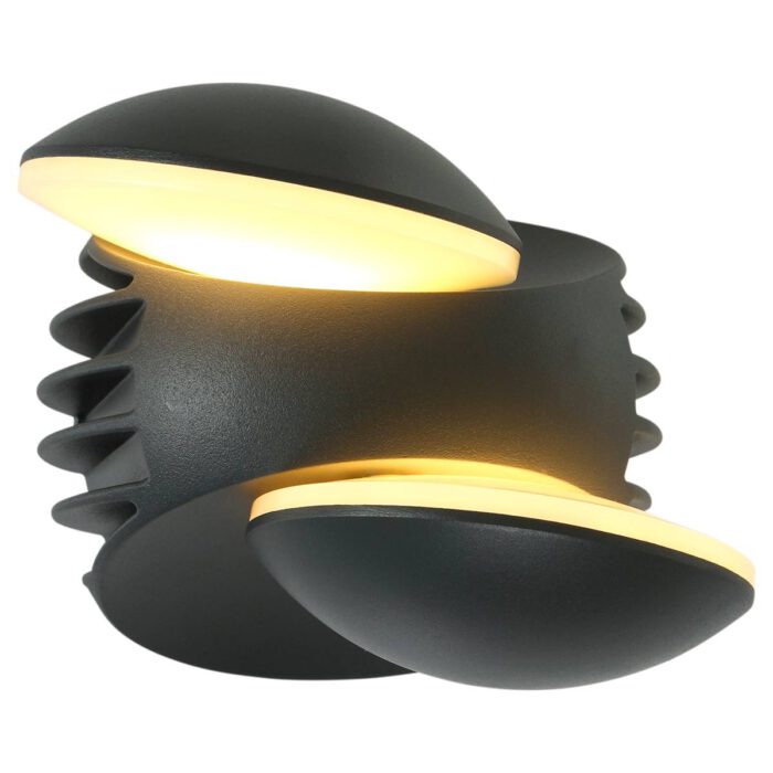 Buitenlamp 1-lichts wandlamp LED - zwart en wit - Steinhauer