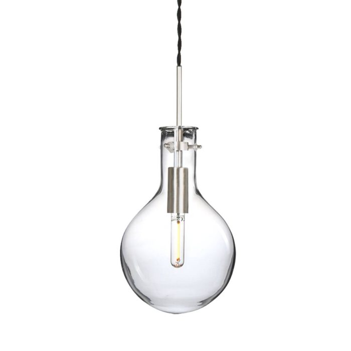 Hanglamp 3-lichts glas E14 (incl. LED lamp) - staal en transparant - Elegance LED - Steinhauer
