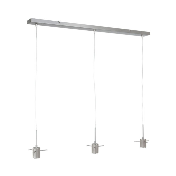 Hanglamp 3-lichts E27 (armatuur) - staal - Glass light - Steinhauer