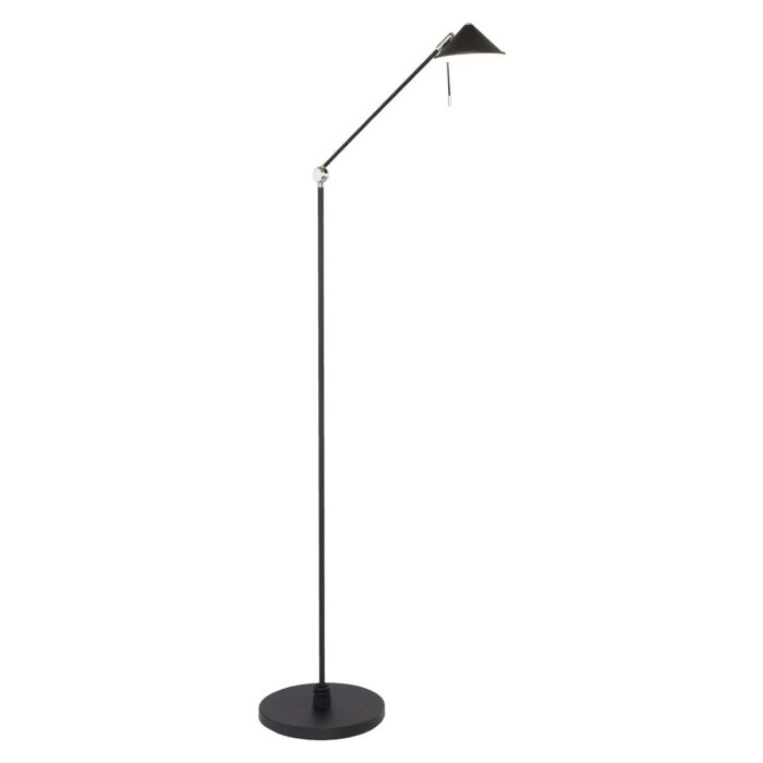 Vloerlamp 1-lichts LED - zwart en chroom - Punkt LED - Steinhauer