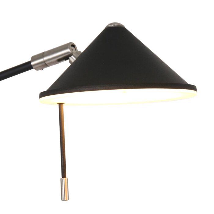 Vloerlamp 1-lichts LED - zwart en chroom - Punkt LED - Steinhauer