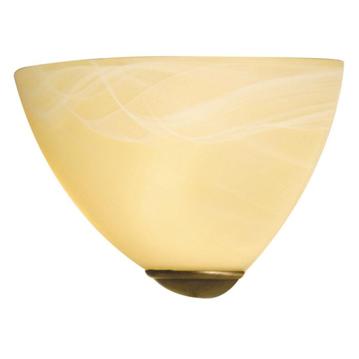 Wandlamp Glas STEINHAUER - 2616BR - Wandlamp- Steinhauer- Burgundy- Klassiek - Minimalistisch design- Brons Creme - Metaal Glas