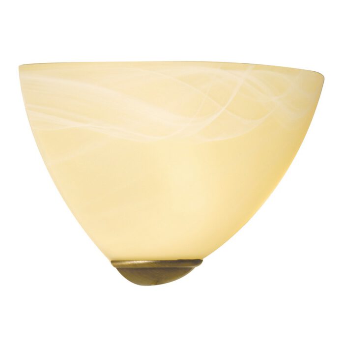 Wandlamp Glas STEINHAUER - 2616BR - Wandlamp- Steinhauer- Burgundy- Klassiek - Minimalistisch design- Brons Creme - Metaal Glas