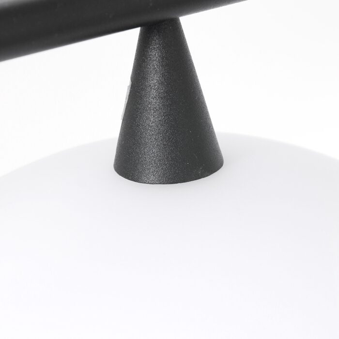 Hanglamp 4-lichts glas G9 - modern - zwart en wit - Tallerken - Steinhauer
