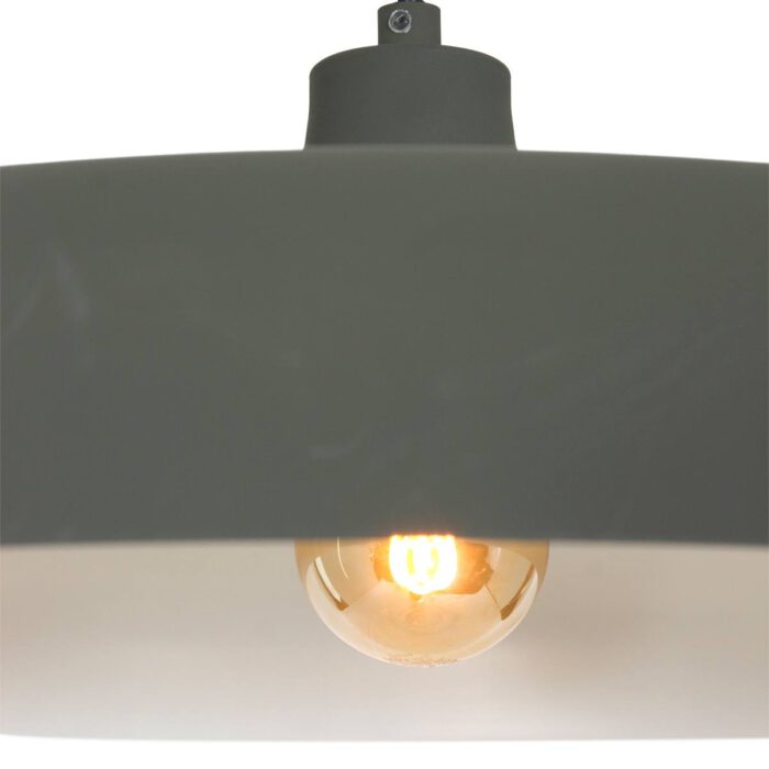 Hanglamp 1-lichts textiel kabel - grijs - Krisip - Steinhauer