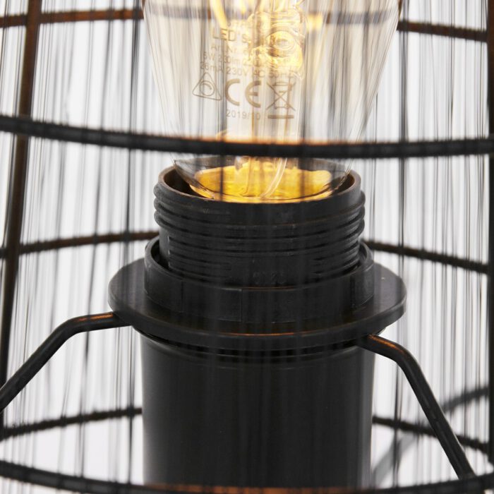 Tafellamp 1-lichts E27 - zwart - Gaze - Steinhauer