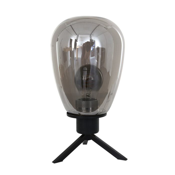 Tafellamp 1-lichts glas - zwart en grijs - Reflexion - Steinhauer