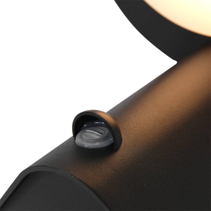 Buitenlamp -  wandlamp voor buiten -  LED 7w 2700K  IP54 -  zwart en helder wit -  Steinhauer