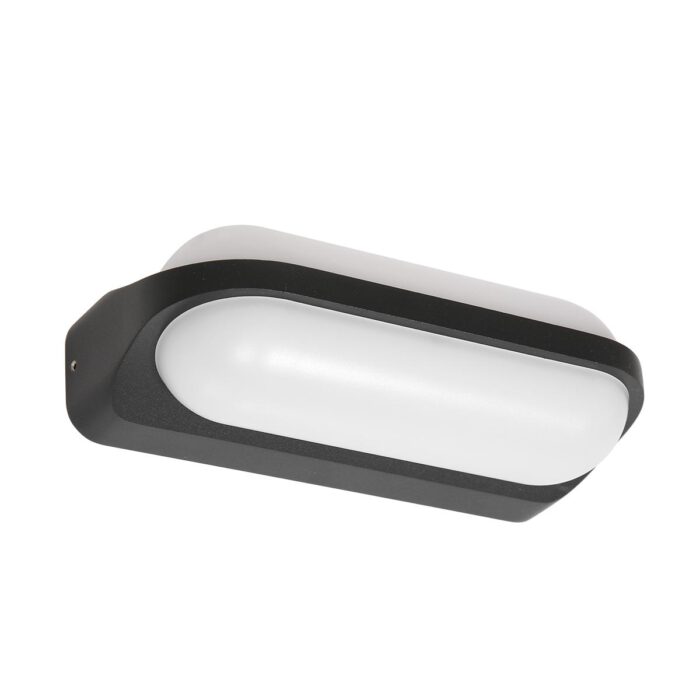 Buitenlamp -  wandlamp voor buiten -  LED 7w 2700K IP65 -  zwart en helder wit -  Steinhauer