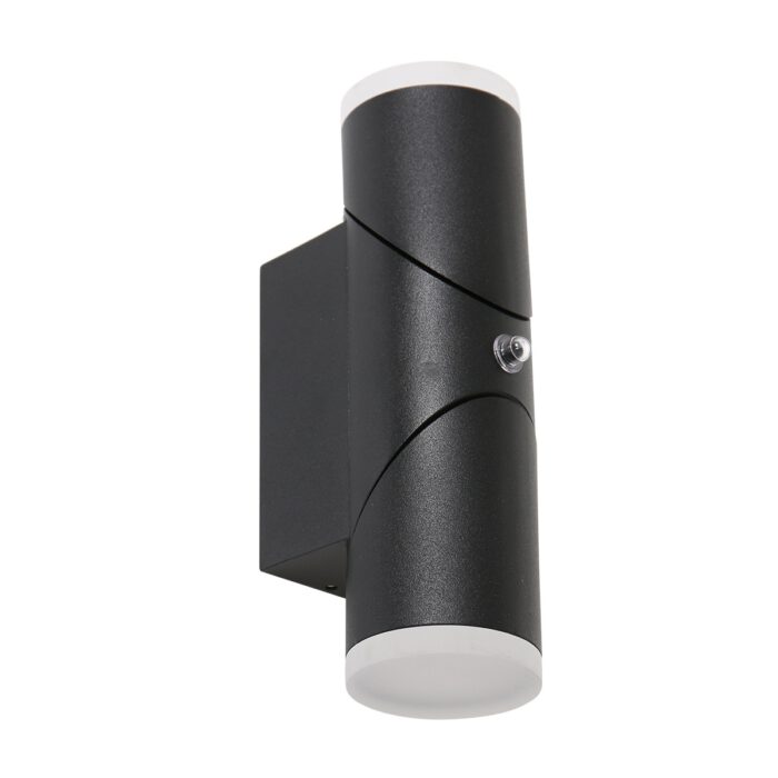 Buitenlamp -  wandlamp voor buiten -  IP54 -  LED 13w sensor -  zwart en helder wit -  Steinhauer