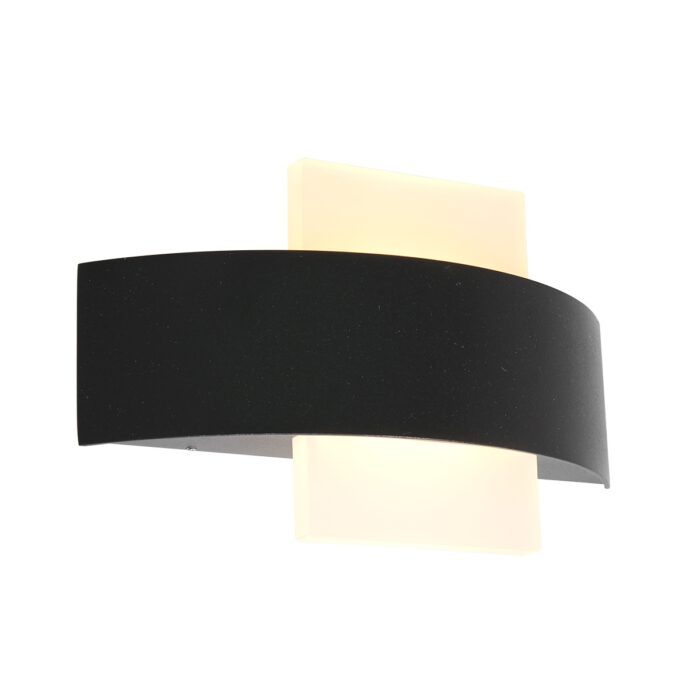 Buitenlamp -  wandlamp voor buiten -  IP54 -  LED10w -  zwart en helder wit -  Steinhauer