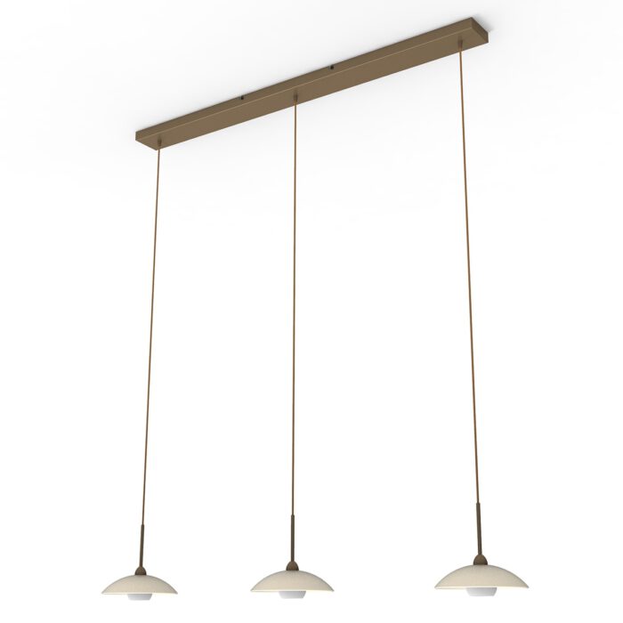 Hanglamp 3-lichts glas G9 - brons en crème - Sovereign classic - Steinhauer
