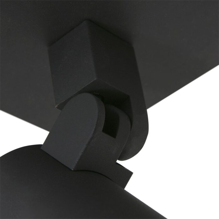 Plafondlamp -  plafondspot 1-lichts GU10 - zwart - Point noirs - Steinhauer