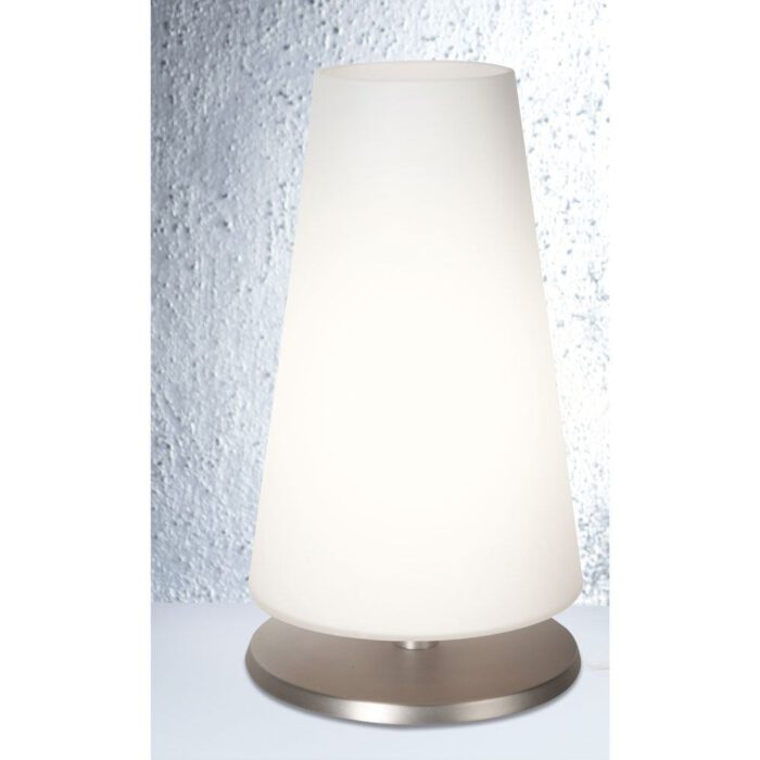 Tafellamp 1-lichts Glas STEINHAUER - 6934ST - Tafellamp- Steinhauer- Ancilla- Klassiek - Modern- Staal Wit - Metaal Glas