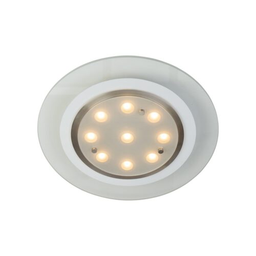 Plafondlamp LED dubbel glas - staal en wit - Tocoma - Steinhauer