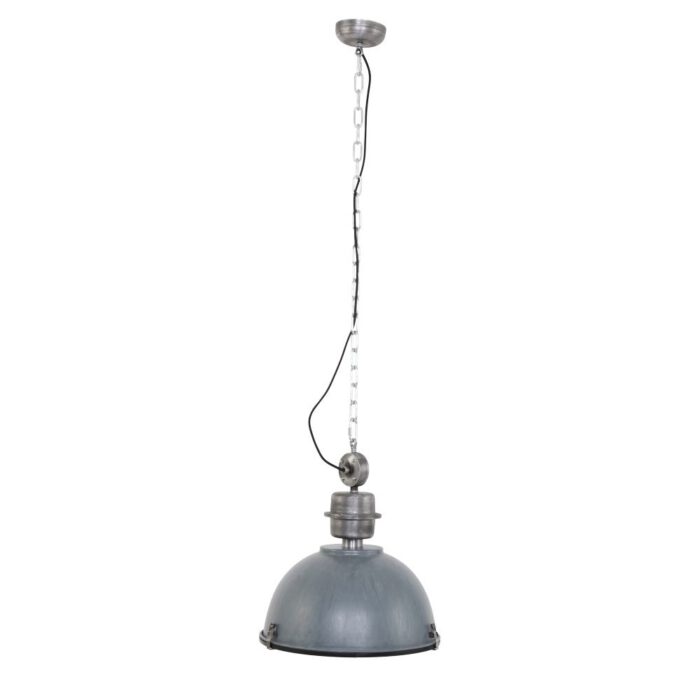 industriële hanglamp 1-lichts Industrial STEINHAUER - 7586GR - Industrie lamp - Industrie Hanglamp - Steinhauer - Bikkel - Industrieel - Trendy - Grijs - Metaal Glas
