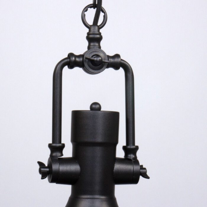 Industriële hanglamp 1-lichts Metaal MEXLITE - 7636ZW - Industrie lamp - industriële Hanglamp - Mexlite - Alta - Industrieel - Trendy - Zwart Mat zwart - Metaal Glas
