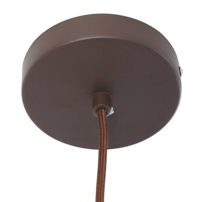 Hanglamp bruin 28cm - bruin en hout - Vince - Mexlite