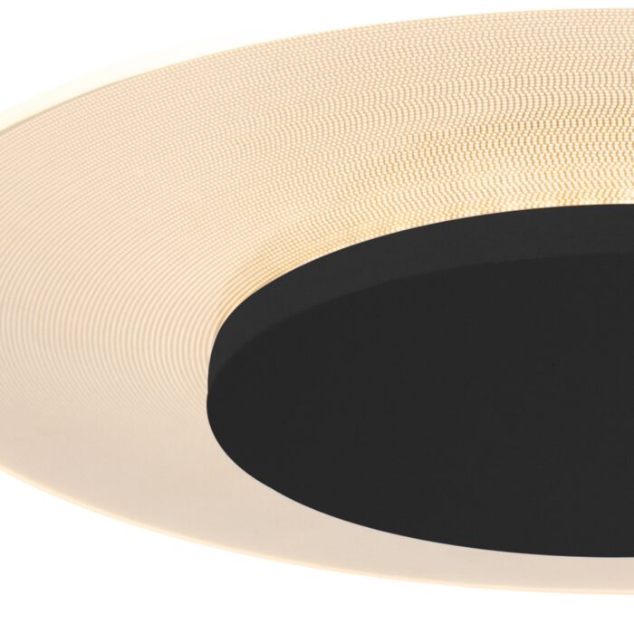 Plafondlamp 36cm 18W - zwart en wit - Lido - Steinhauer