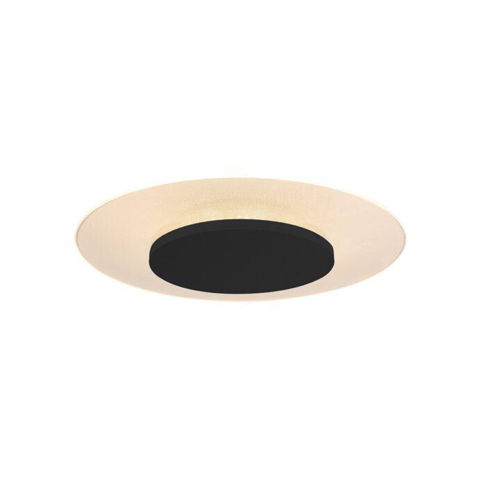 Plafondlamp 36cm 18W - zwart en wit - Lido - Steinhauer