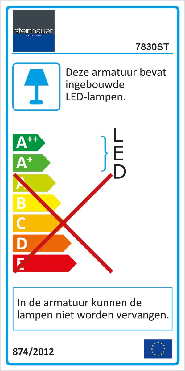 Plafondlamp- plafonnier- rond met rand 12W 22cm STEINHAUER - 7830ST - Plafondlamp- Steinhauer- Plafondlamp- Modern- Staal  - Metaal Kunststof