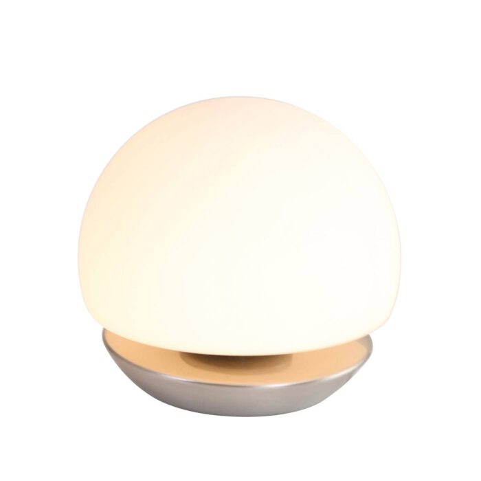 Tafellamp 1-lichts Glas LED -6875st- STEINHAUER - 7932ST - Tafellamp- Steinhauer- Ancilla- Klassiek - Modern- Staal Wit - Metaal Glas