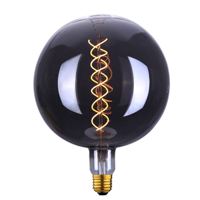 Globe 200 LED 4W Spiral Smoke dimbaar E27 - Serie Globe LED - LED lamp - LED peer - High Light - L251819