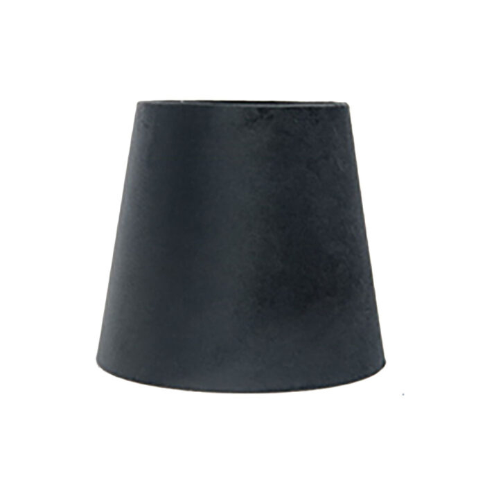 Lampenkap hangkap punt Chintz - zwart - stof - beneden Ø18 cm - boven Ø13 cm - hoogte 16 cm - HIGH LIGHT