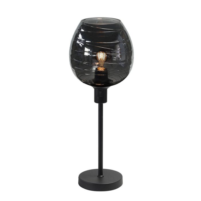 Tafellamp Fantasy E27 Mat Zwart - armatuur - zonder kap of glas - Tafellamp - High Light - T104801