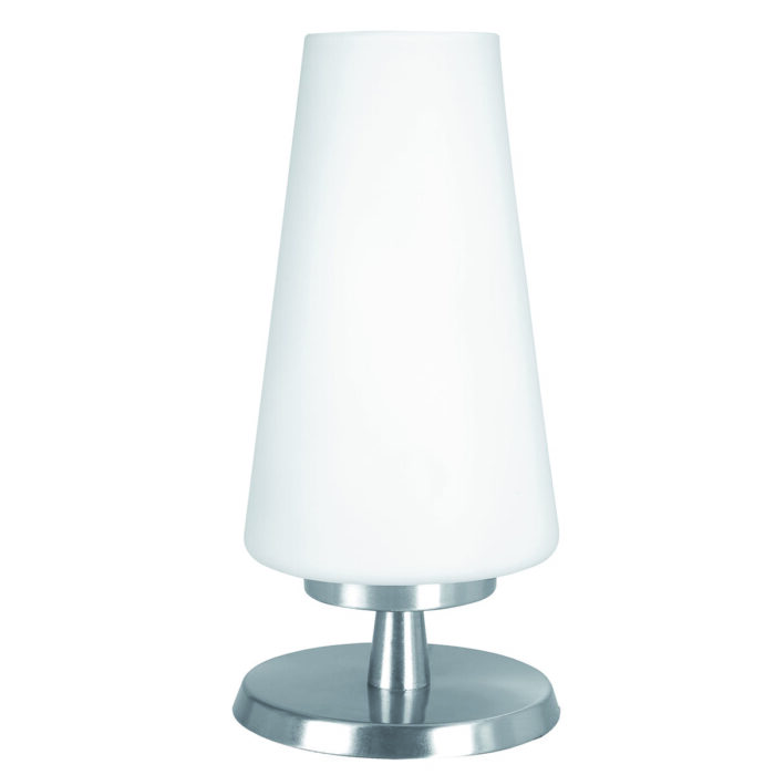 Tafellamp Chloé Touch 40W G9 Nikkel-mat  + glas opaal - Serie Chloé - Tafellamp - High Light - T126130
