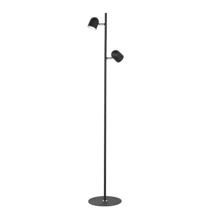 Vloerlamp Ovale 2 X 8W Zwart + dimmers - Serie Ovale - Vloerlamp - High Light - V430201