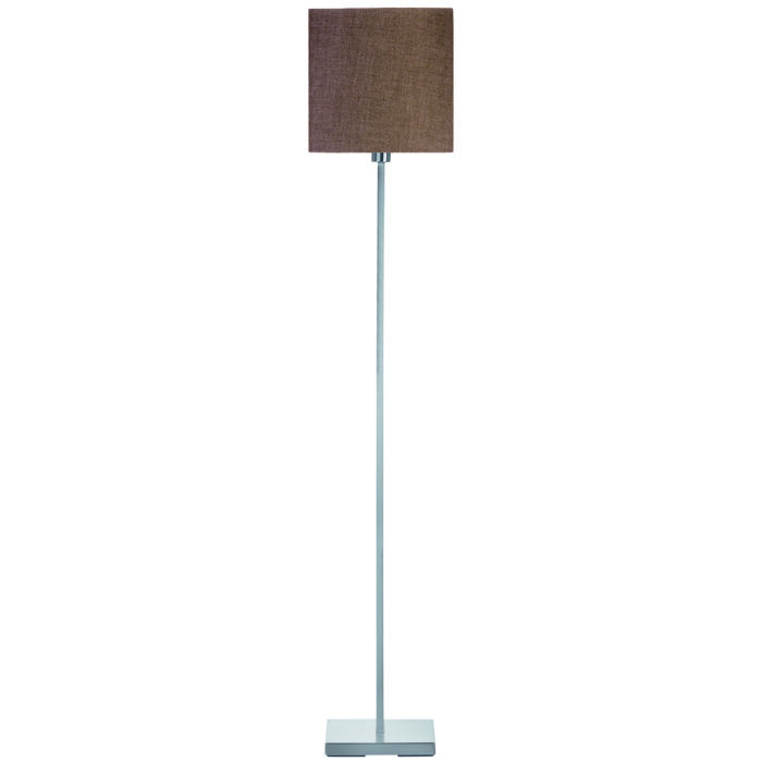 Vloerlamp Square 1 Nikkel-mat met schakelaar op fitting - Serie Square - Vloerlamp - High Light - V450530