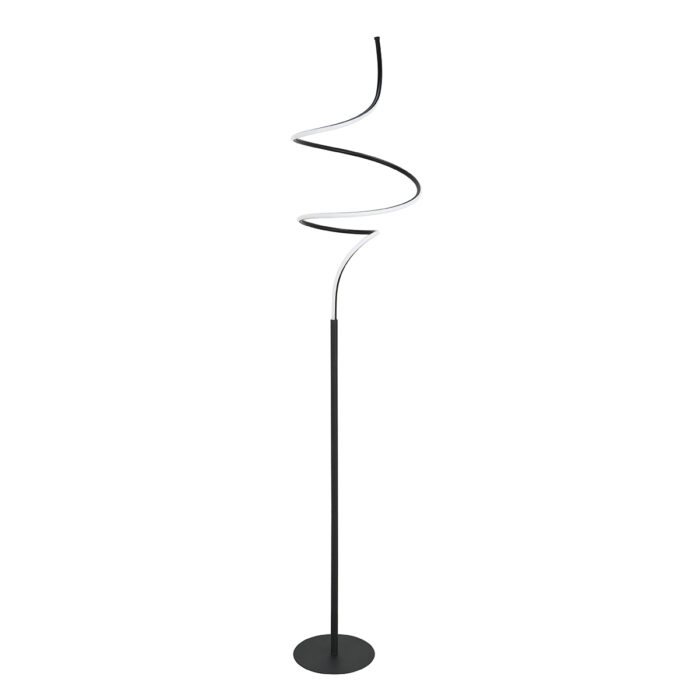 Vloerlamp Curle 20W LED Zwart + Acryl met touch - Serie Curle - Vloerlamp - High Light - V457001