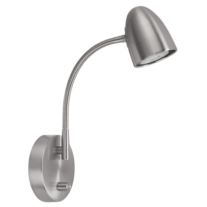 Wandlamp - bedlamp - leeslamp - Cone Mat Nikkel Mat + dimmer - Serie Cone - Wandlamp - High Light - W301930
