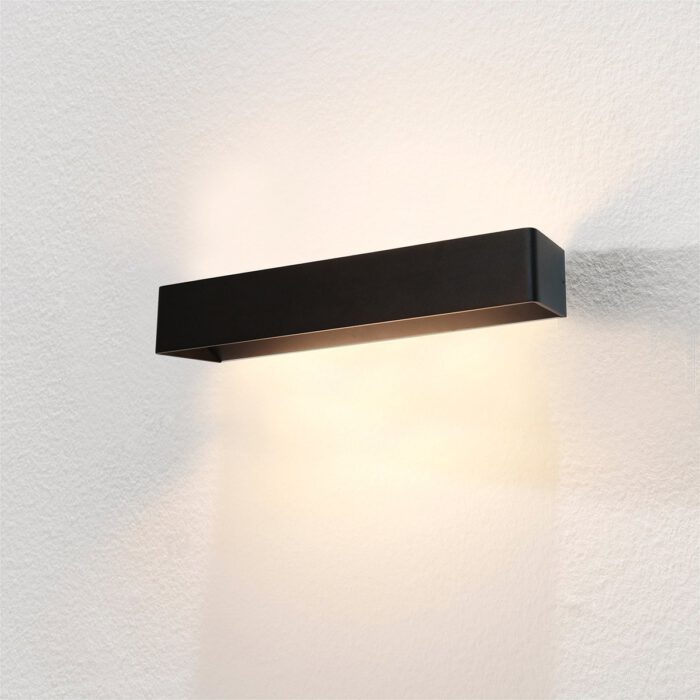 Wandlamp zwart 2-lichts "Mainz XL" 50 cm breed - LED 2x 6 -3W 2700K 2x 660lm - ART DELIGHT. Licht schijnt naar boven en naar beneden. Inclusief driver GLP12WTRG700-P. - WL MAINZ XL ZW