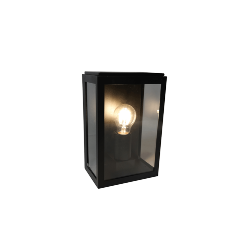 Wandlamp zwart 1-lichts buitenlamp 25x16x11cm E27 IP44 - ART DELIGHT - WL ROWIN 25 ZW
