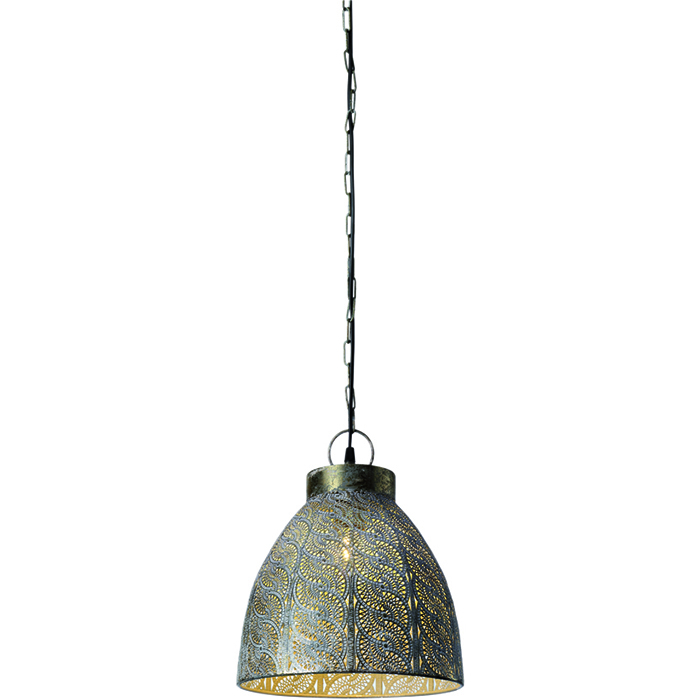 Hanglamp 'Disegno' Ø 27cm Antiek Goud-Wit FREELIGHT - H 1527 G