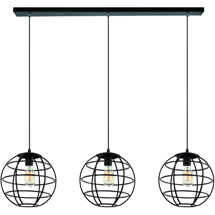 Hanglamp 'Pianeta' 3-lichts Balk Antiek Goud FREELIGHT - H 2833 G