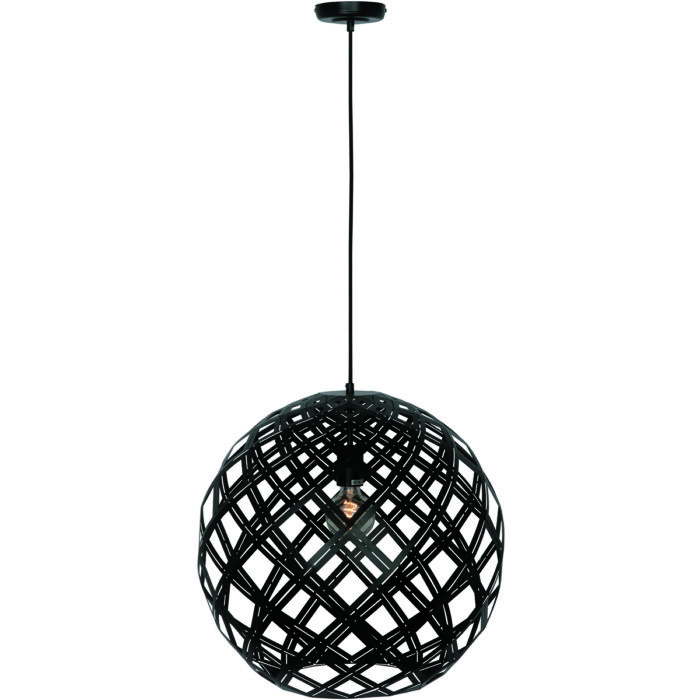 Hanglamp 'Emma' Bol 50cm Zwart FREELIGHT - H 9550 Z