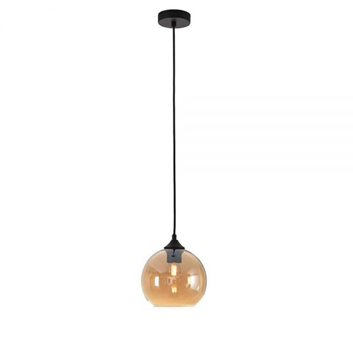 Hanglamp amber 1-lichts "Marino" Ø20cm amber/glas E27 - ART DELIGHT