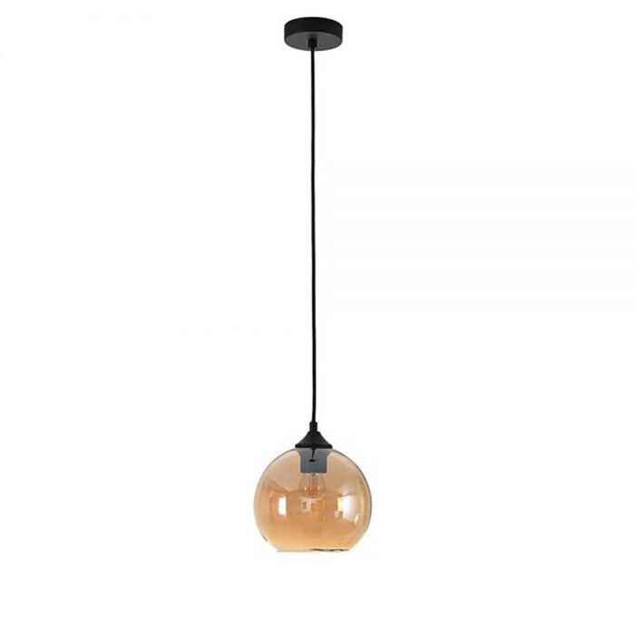 Hanglamp amber 1-lichts "Marino" Ø20cm amber/glas E27 - ART DELIGHT