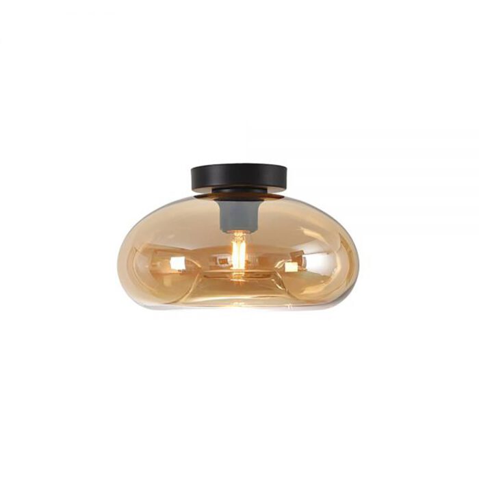 Plafondlamp amber 1-lichts "Paradise" Ø28 cm amber/glas E27 - ART DELIGHT