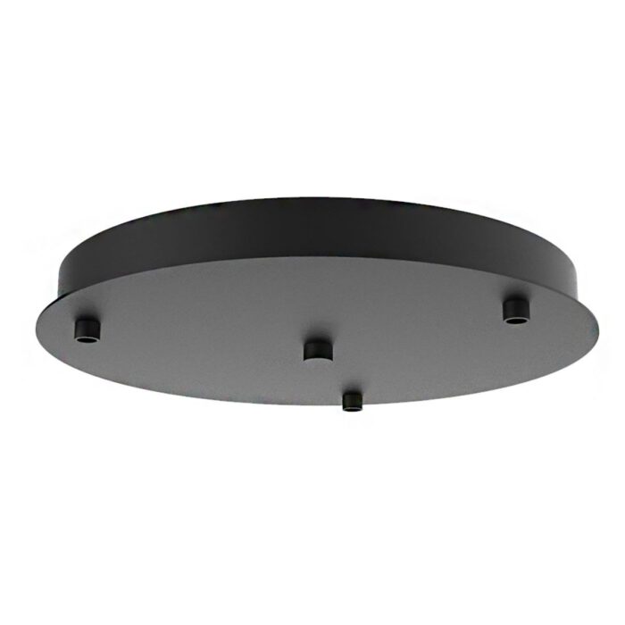 Plafondlamp zwart Ø30CM met 3 gaten voor 3 pendels - ART DELIGHT