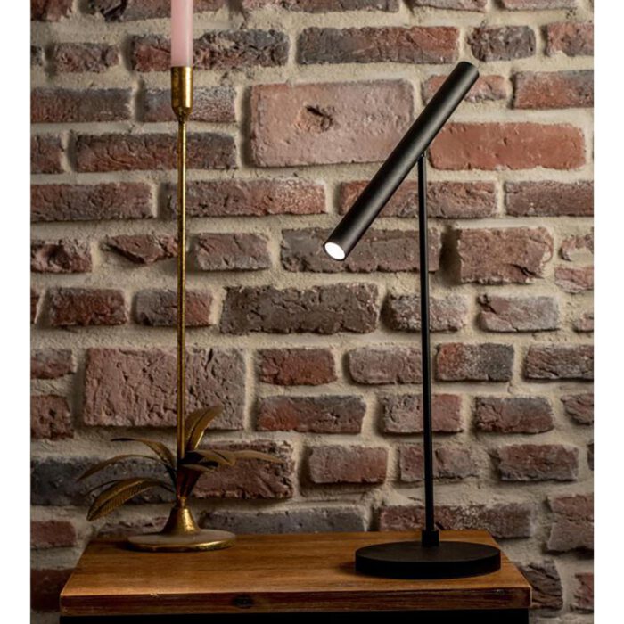 Tafellamp zwart 1-lichts leeslamp "Harper" LED 6W 2700K 630lm dimbaar - ART DELIGHT